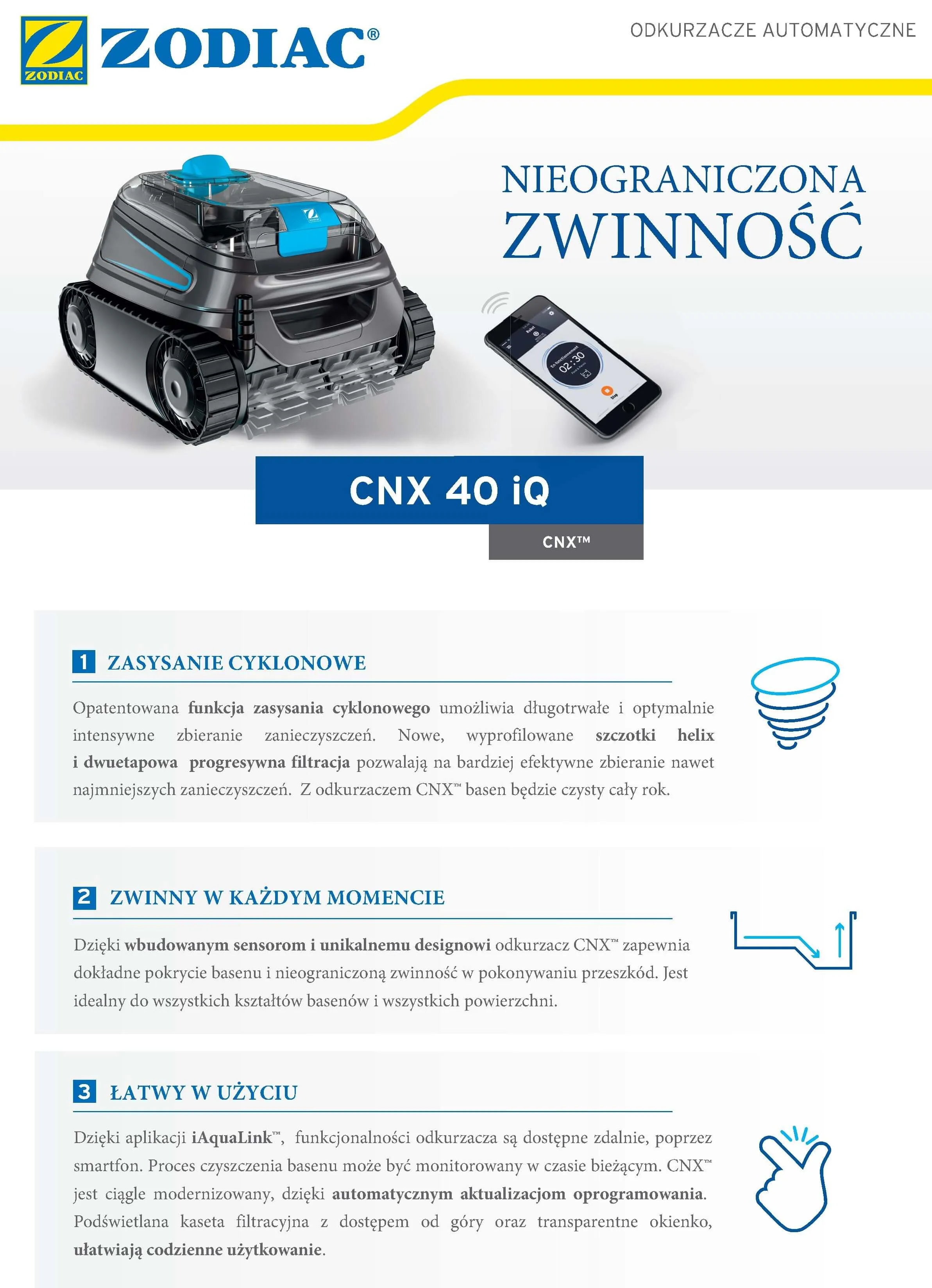 Odkurzacz Basenowy Zodiac CNX 40 iQ